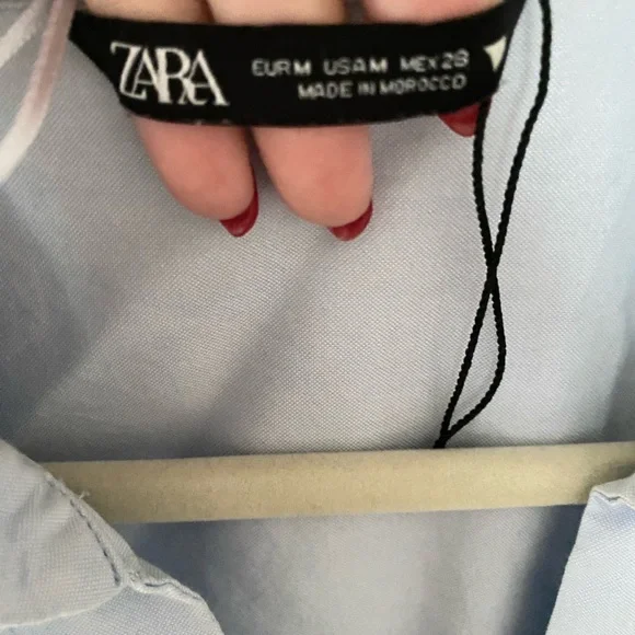 Zara Oxford Blue Playsuit/Romper - Picture 8 of 9